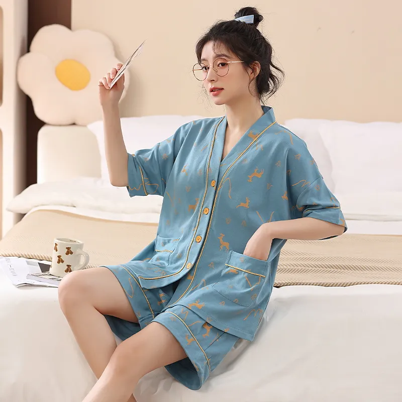 MADALLO Pajama Set Women's Peacock Blue-4
