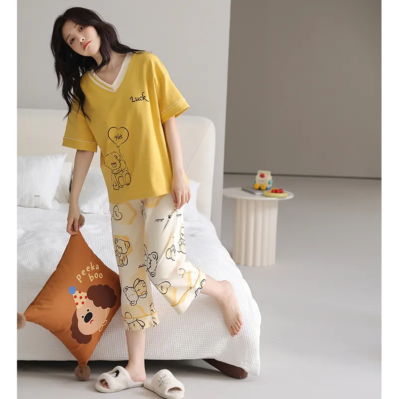 MADALLO Pajama Set Women's Yellow-3