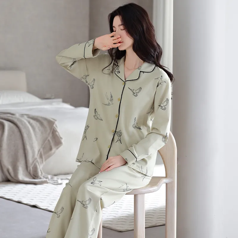MADALLO Pajama Set Women's Light Green-5