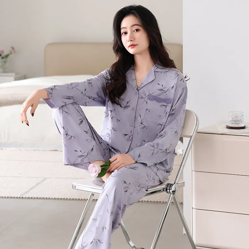 MADALLO Pajama Set Women's Dark Violet-5