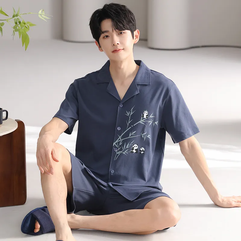 MADALLO Pajama Set Men's Dark Blue-4