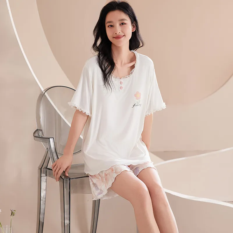 MADALLO Pajama Set Women's White-2