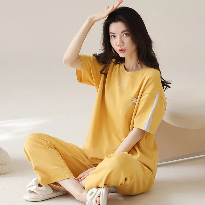 MADALLO Pajama Set Women's Orange-2
