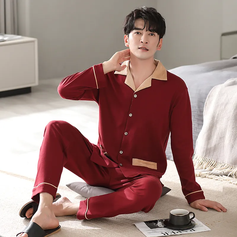 MADALLO Pajama Set Men's Deep Red-4