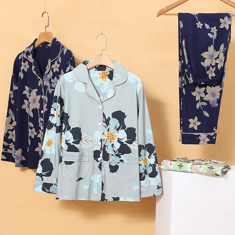 MADALLO Pajama Set Women's Navy Blue-6