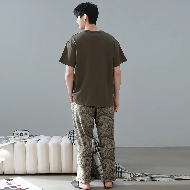 MADALLO Pajama Set Men's Dark Brown-5