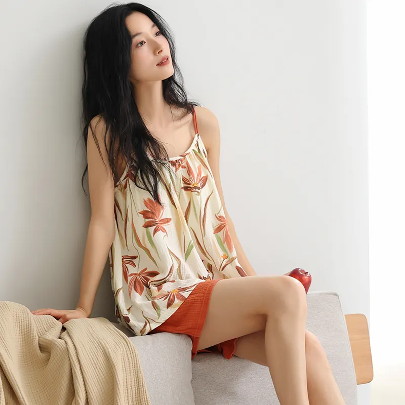 MADALLO Pajama Set Women's Orange Red-4