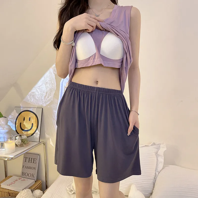 MADALLO Pajama Set Women's Pink Purple-1