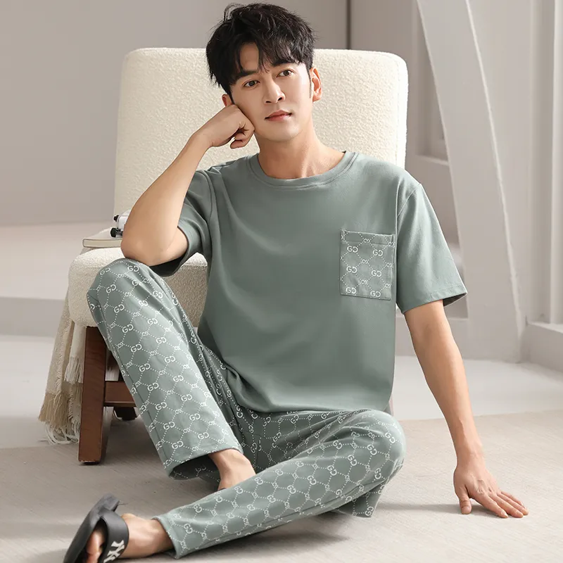 MADALLO Pajama Set Men's Peacock Green-1