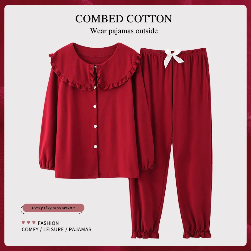 MADALLO Pajama Set Women's Burgundy-1