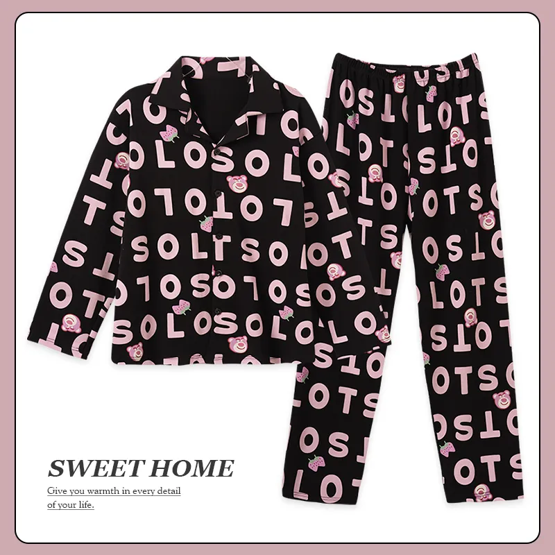 MADALLO Pajama Set Unisex Black-1