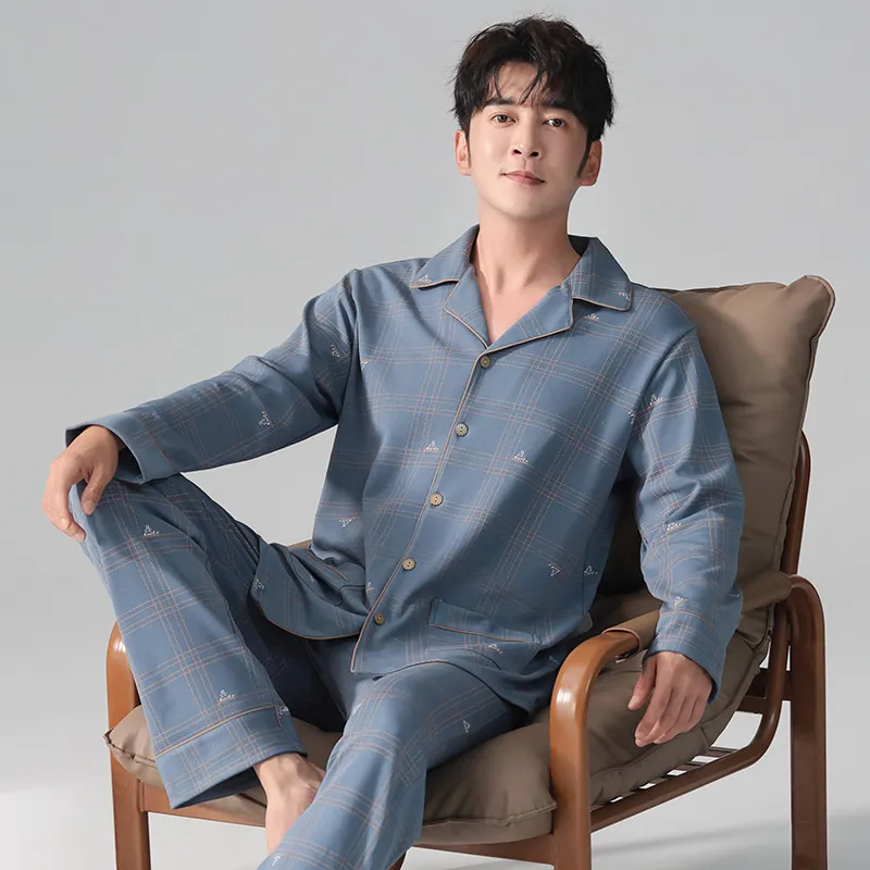 MADALLO Pajama Set Men's Steel Blue-2