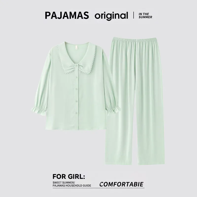 MADALLO Pajama Set Women's Aqua Green-1