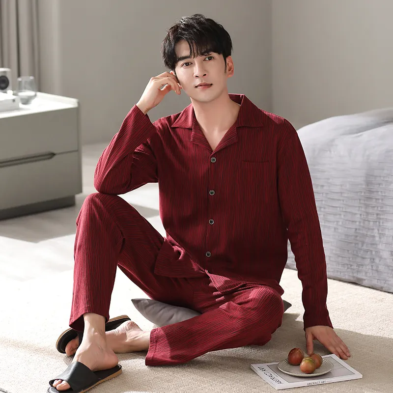 MADALLO Pajama Set Men's Deep Red-1