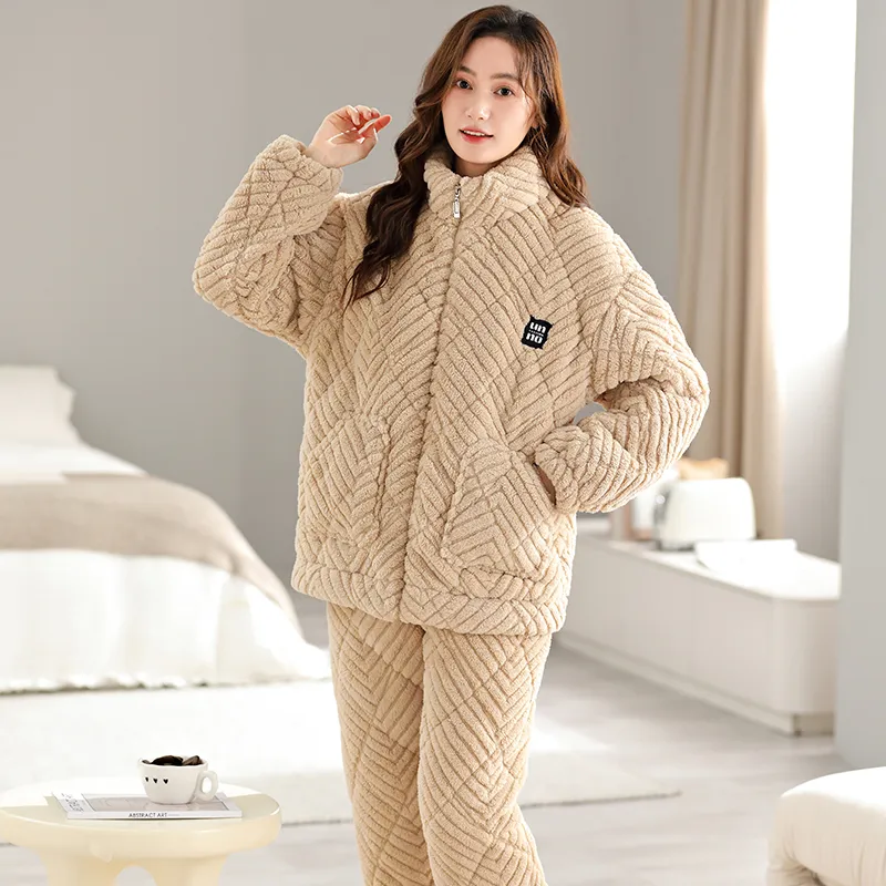 MADALLO Pajama Set Women's Wheat-7