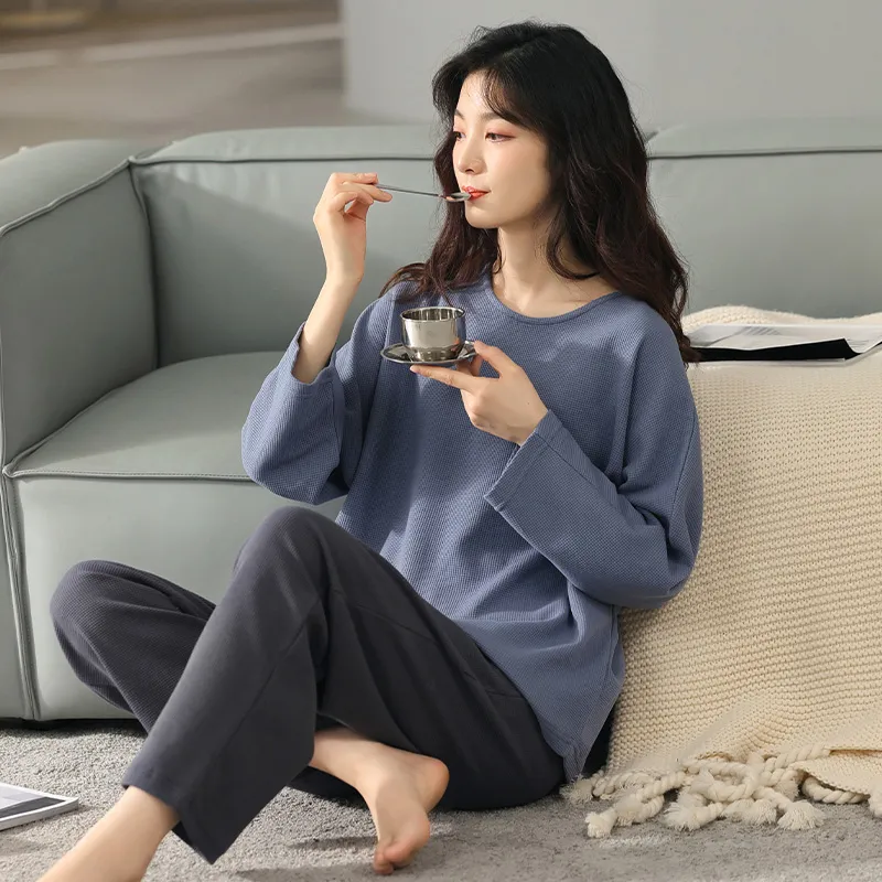 MADALLO Pajama Set Women's Dusty Blue-1