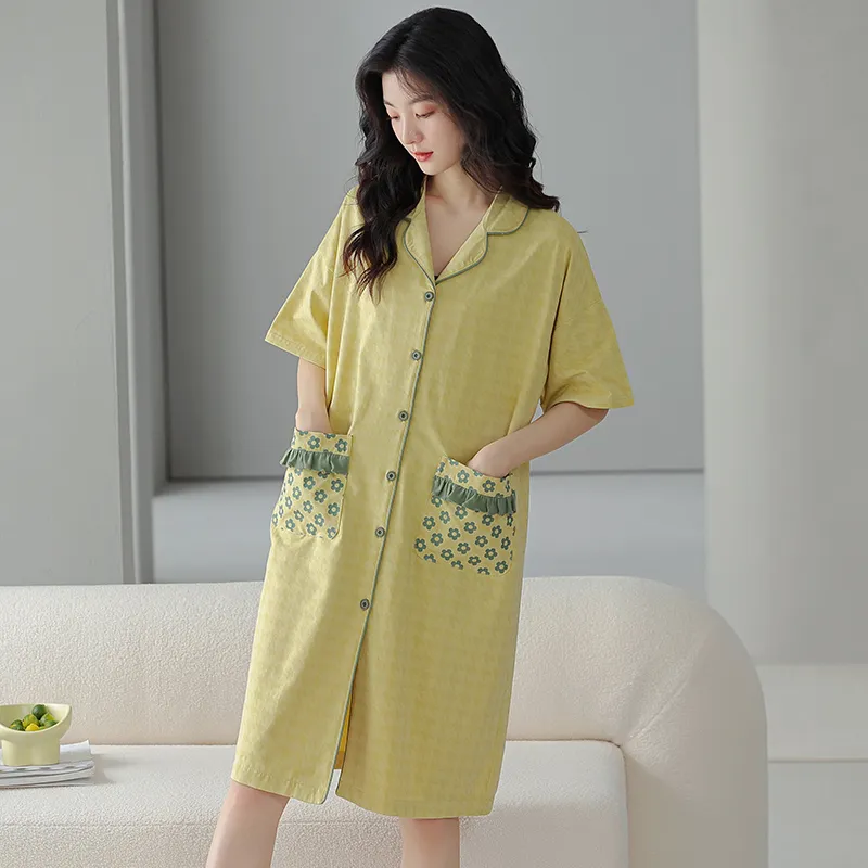 MADALLO Nightgown Women's Yellow Green-2