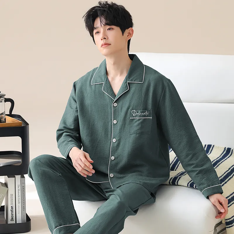 MADALLO Pajama Set Men's Peacock Green-1