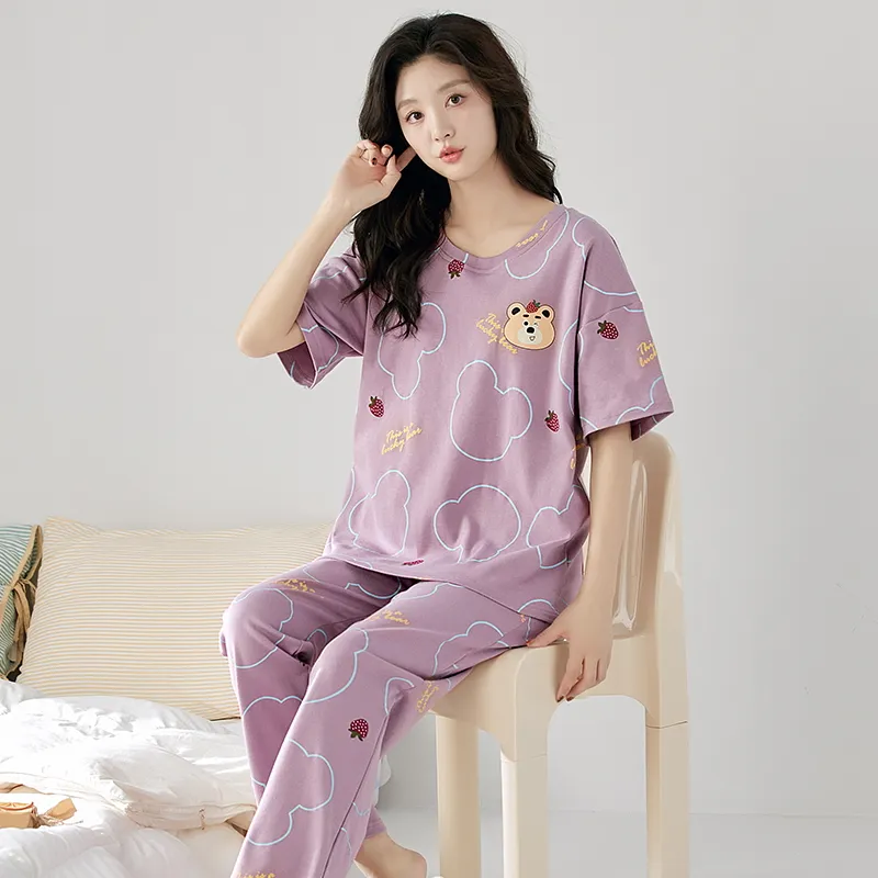MADALLO Pajama Set Women's Dark Purple-4