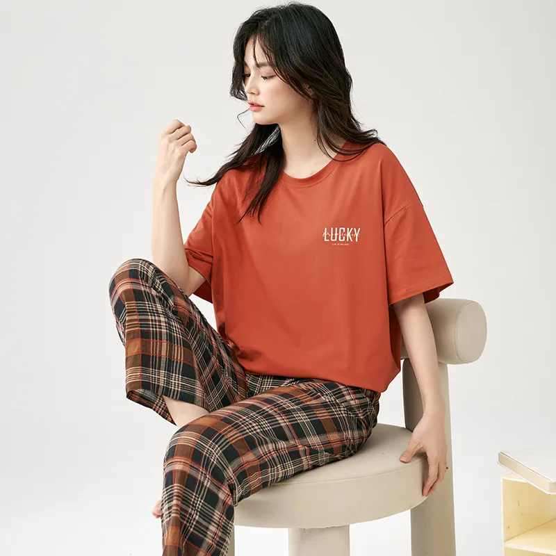 MADALLO Pajama Set Women's Orange Red-3