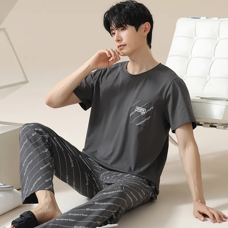 MADALLO Pajama Set Men's Dark Gray-5