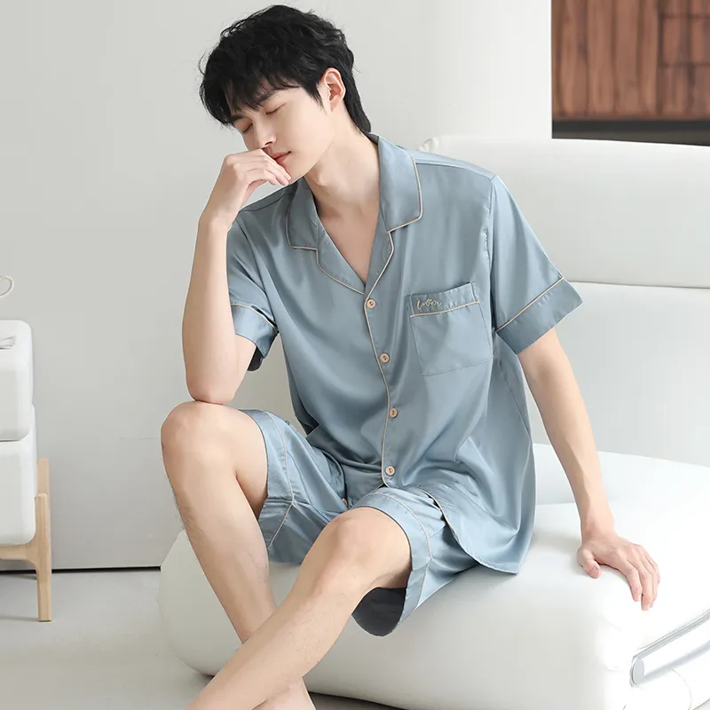 MADALLO Pajama Set Men's Steel Blue-6