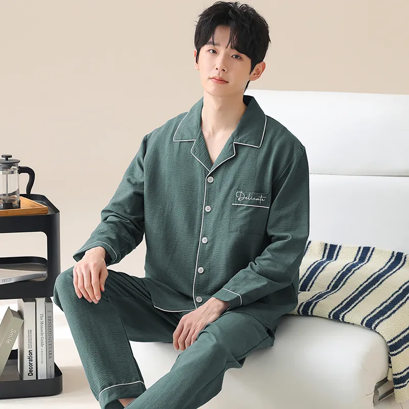 MADALLO Pajama Set Men's Peacock Green-2