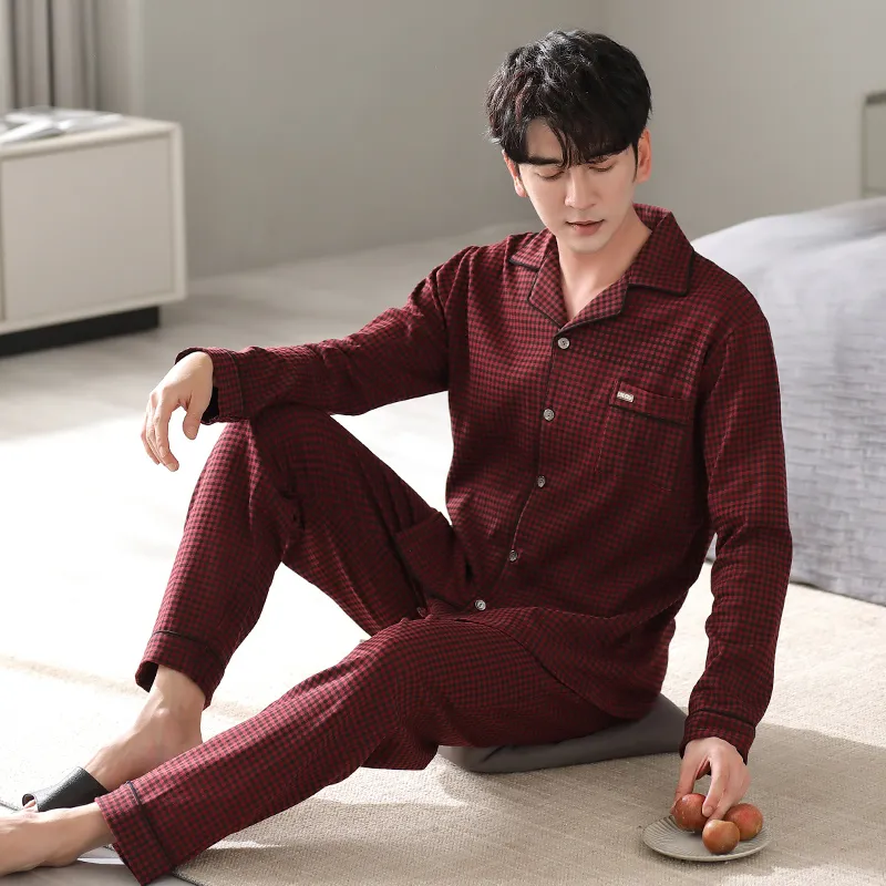 MADALLO Pajama Set Men's Deep Red-4
