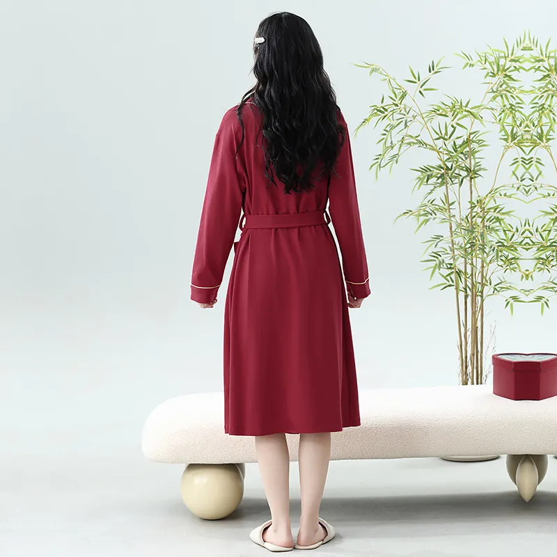 MADALLO Pajama Robe Women's Red-1
