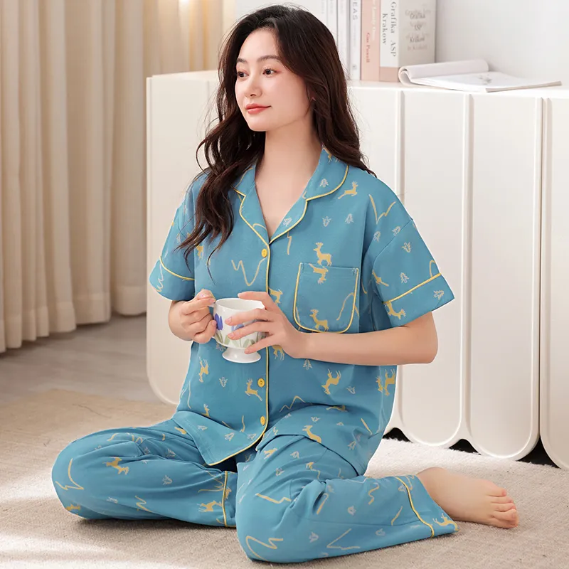 MADALLO Pajama Set Women's Sky Blue-1
