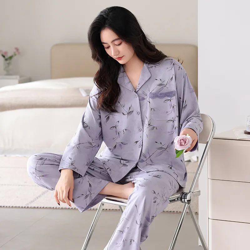 MADALLO Pajama Set Women's Dark Violet-1