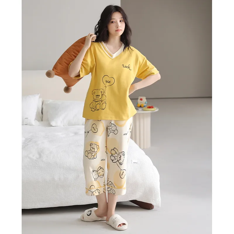 MADALLO Pajama Set Women's Yellow-5