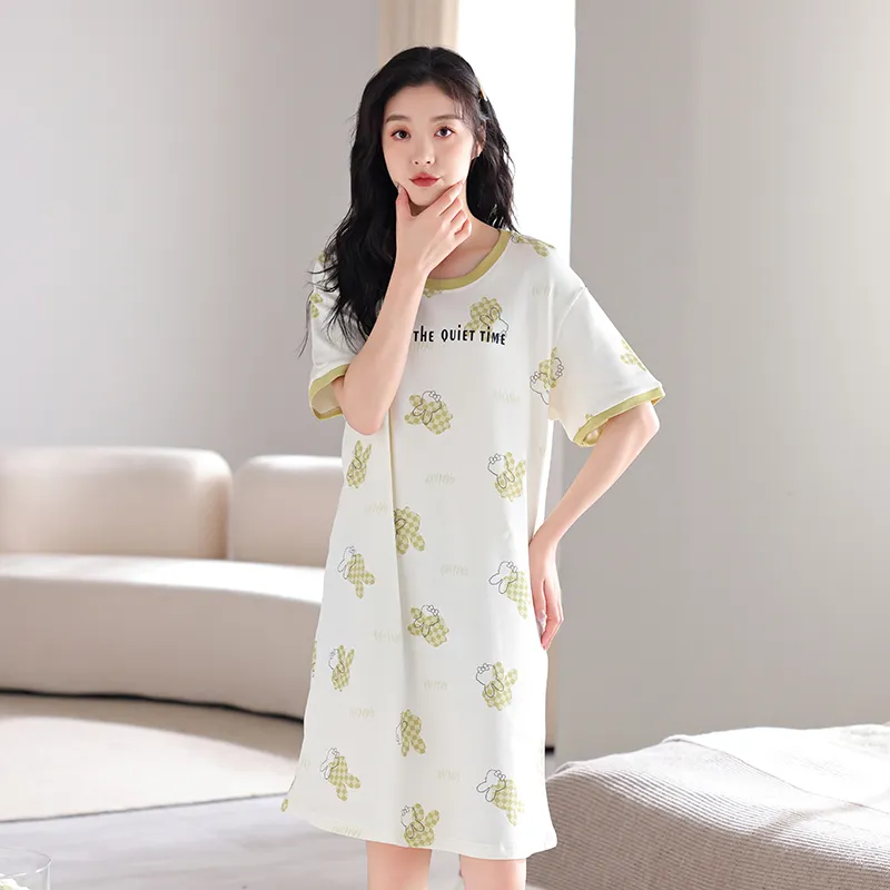 MADALLO Nightgown Women's Yellow Green-1