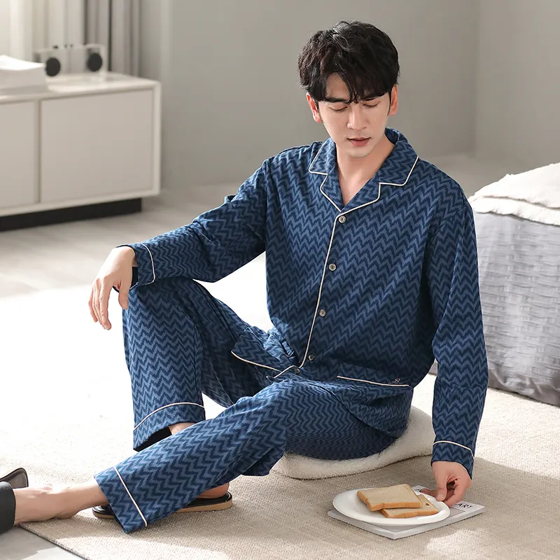 MADALLO Pajama Set Men's Dark Blue-3