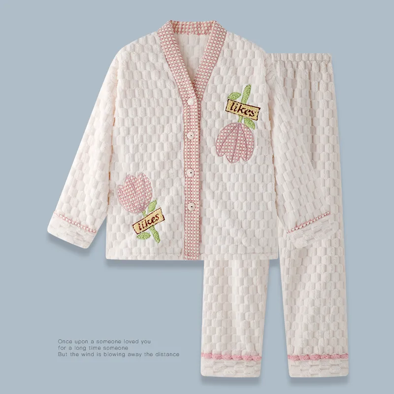 MADALLO Pajama Set Women's Apricot-3