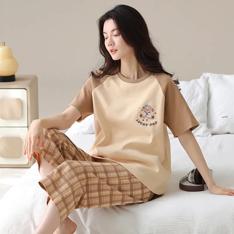 MADALLO Pajama Set Women's Light Brown-3