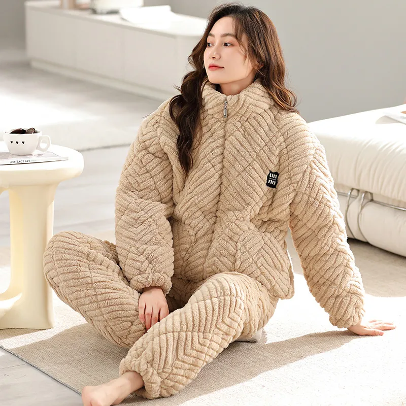 MADALLO Pajama Set Women's Wheat-3