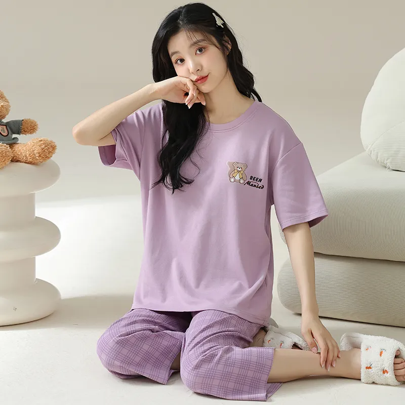 MADALLO Pajama Set Women's Dark Purple-2