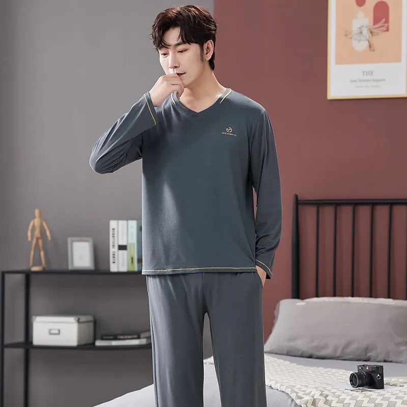 MADALLO Pajama Set Men's Charcoal Gray-1