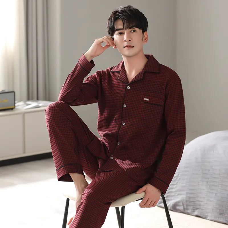 MADALLO Pajama Set Men's Deep Red-5