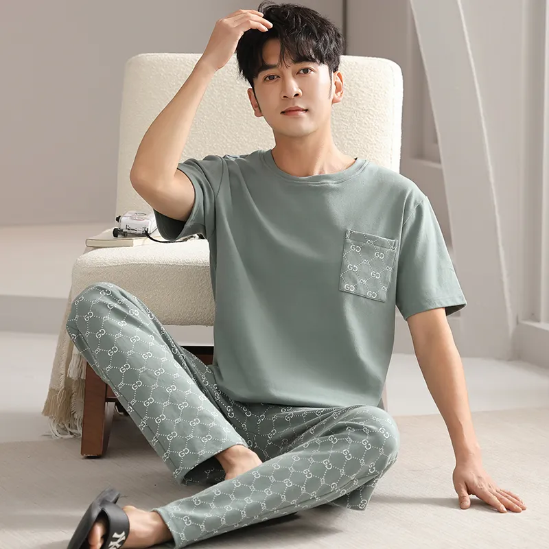 MADALLO Pajama Set Men's Peacock Green-2