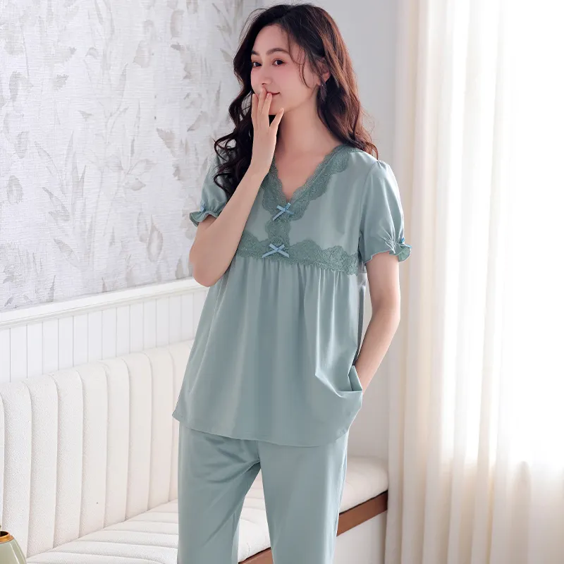 MADALLO Pajama Set Women's Peacock Green-5