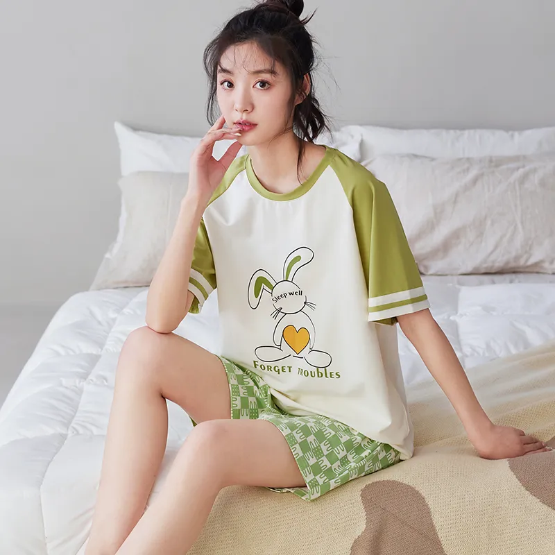 MADALLO Pajama Set Women's Yellow Green-2