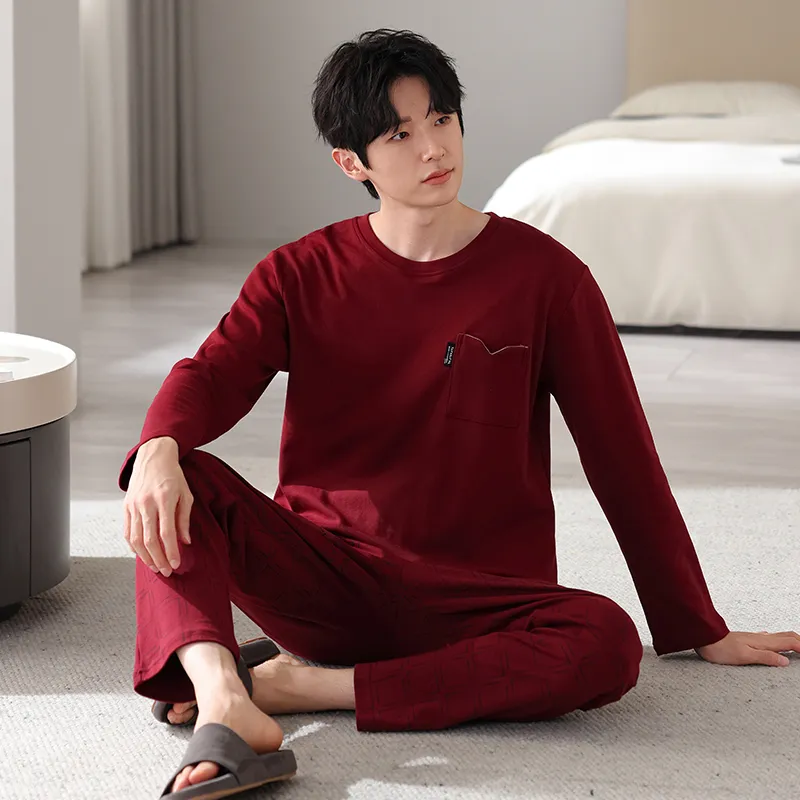 MADALLO Pajama Set Men's Deep Red-2