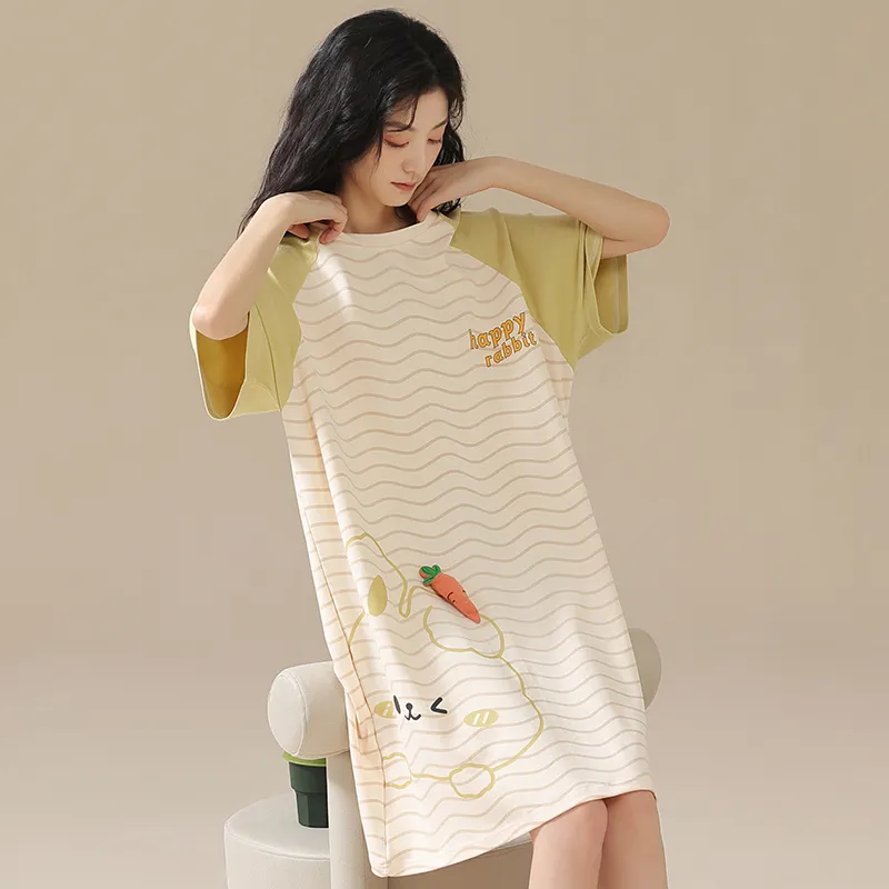 MADALLO Nightgown Women's Yellow Green-3