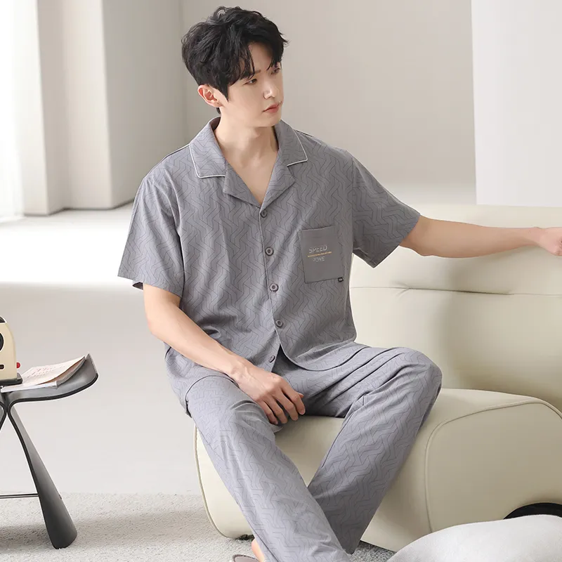 MADALLO Pajama Set Men's Medium Gray-3