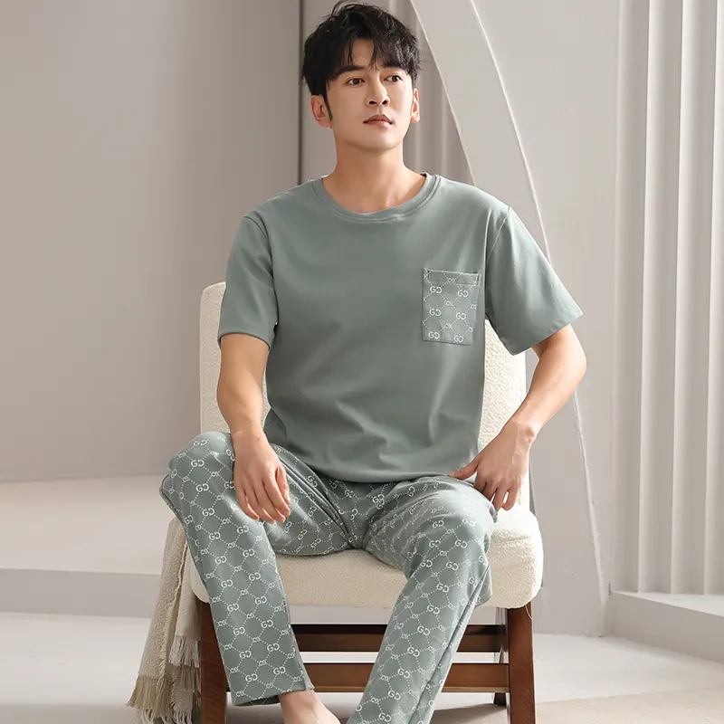 MADALLO Pajama Set Men's Peacock Green-3