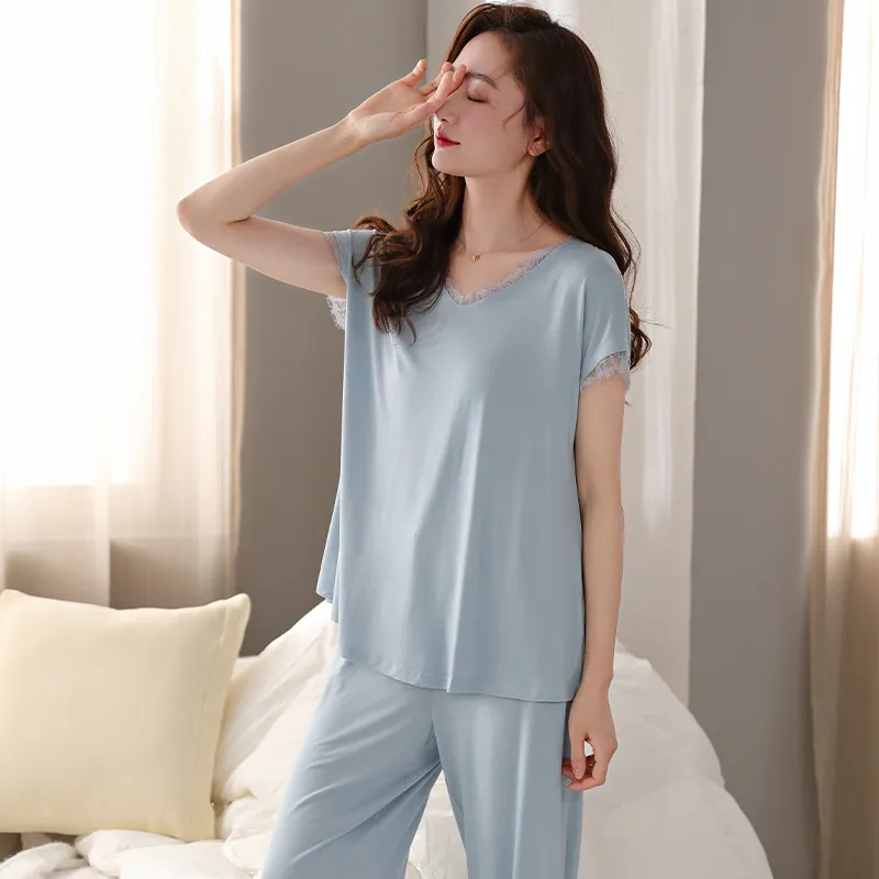 MADALLO Pajama Set Women's Sky Blue-4