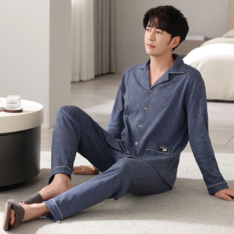 MADALLO Pajama Set Men's Dark Blue-3