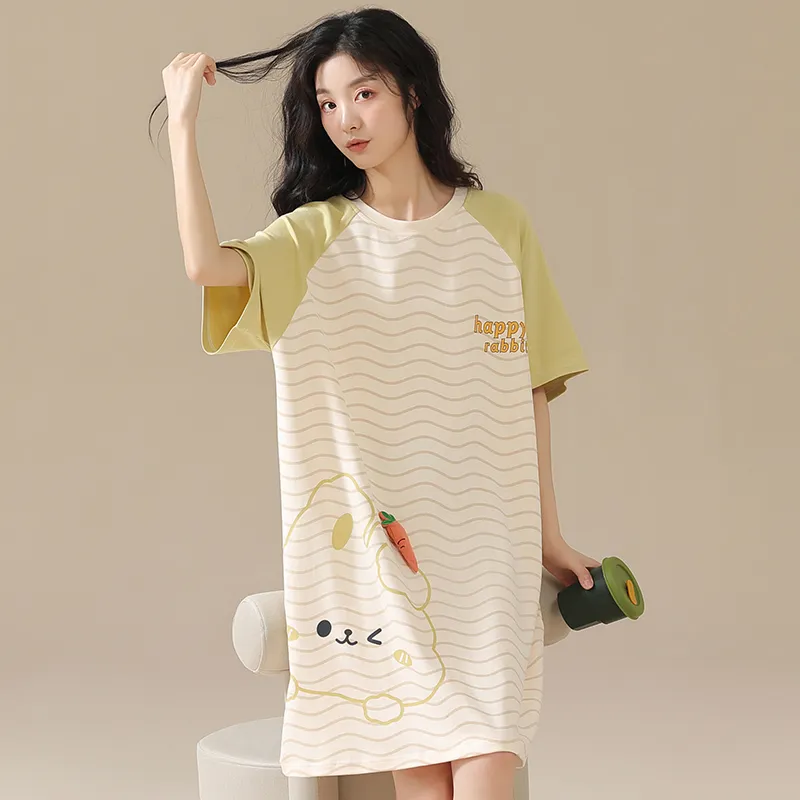 MADALLO Nightgown Women's Yellow Green-2